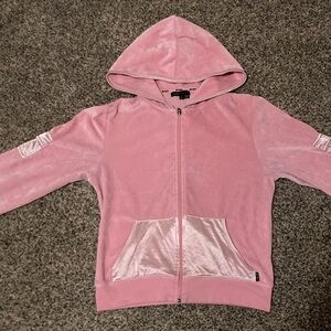 BCBG Pink zip up with Satin Accents